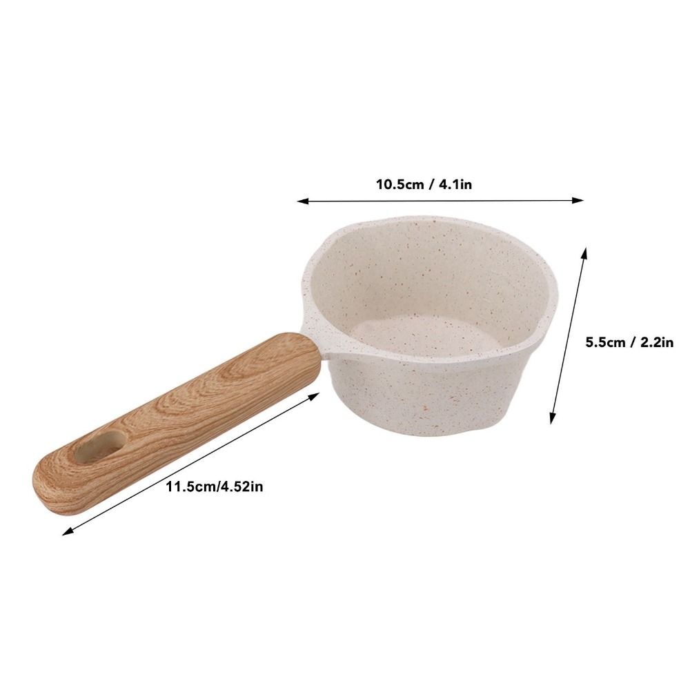 White Milk Warmer Pot Multifunctional Sauce Pan Butter Melting Pot Cooking Pot  Home Kitchen