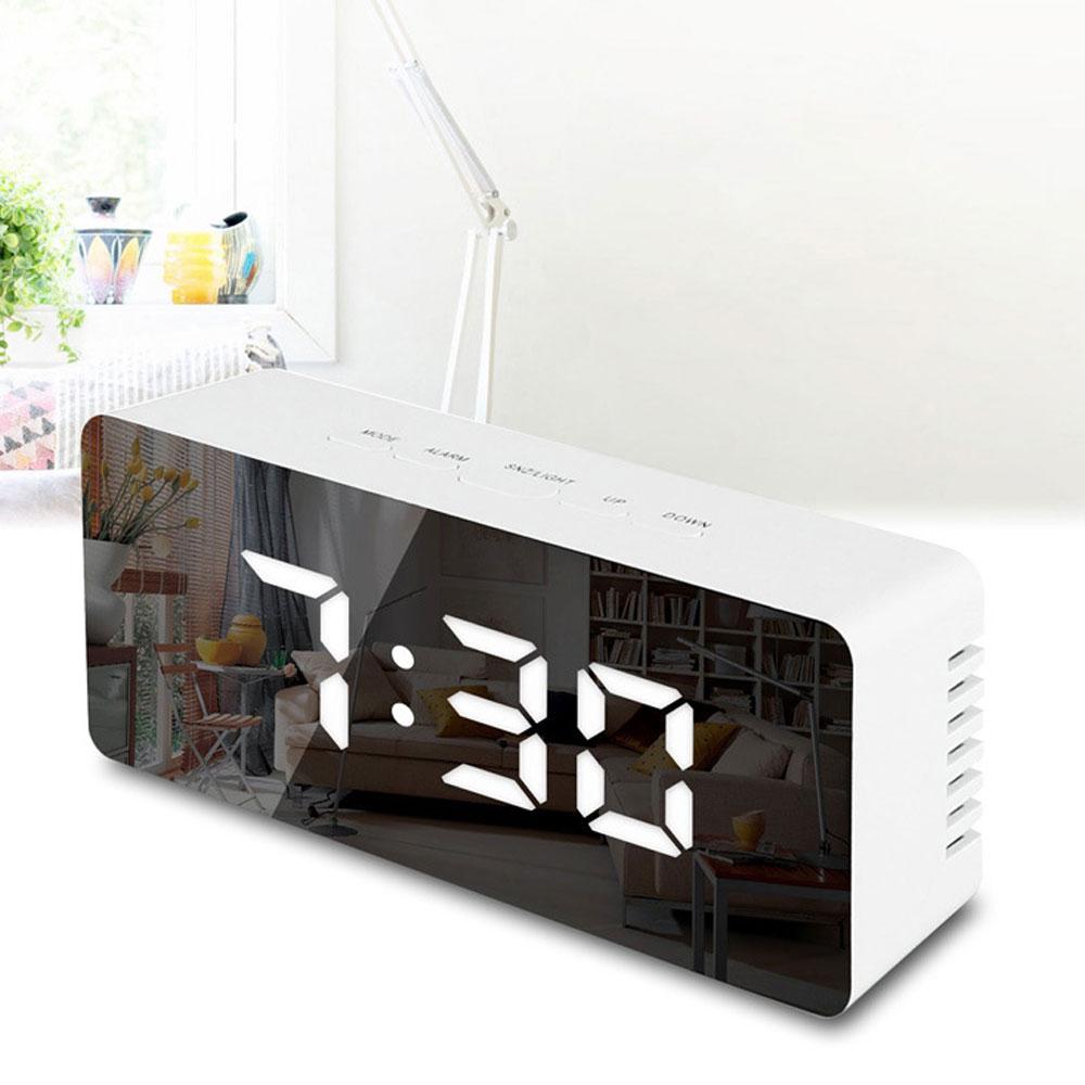 Yujeubi Mirror-Type Led Desk Clock