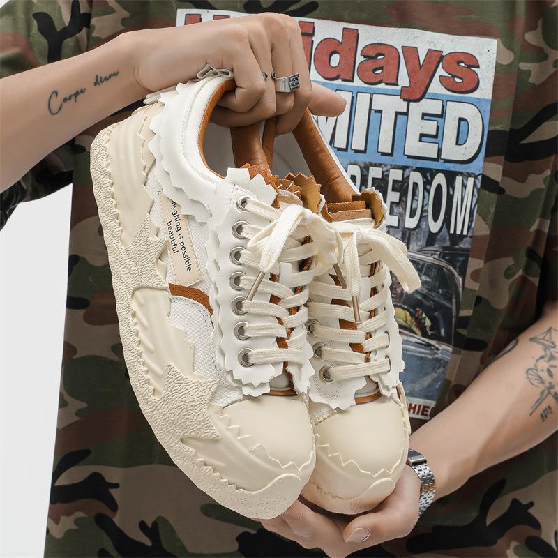 New low-top eggshell men's shoes thick sole heightening trend sports and leisure board shoes men's X317