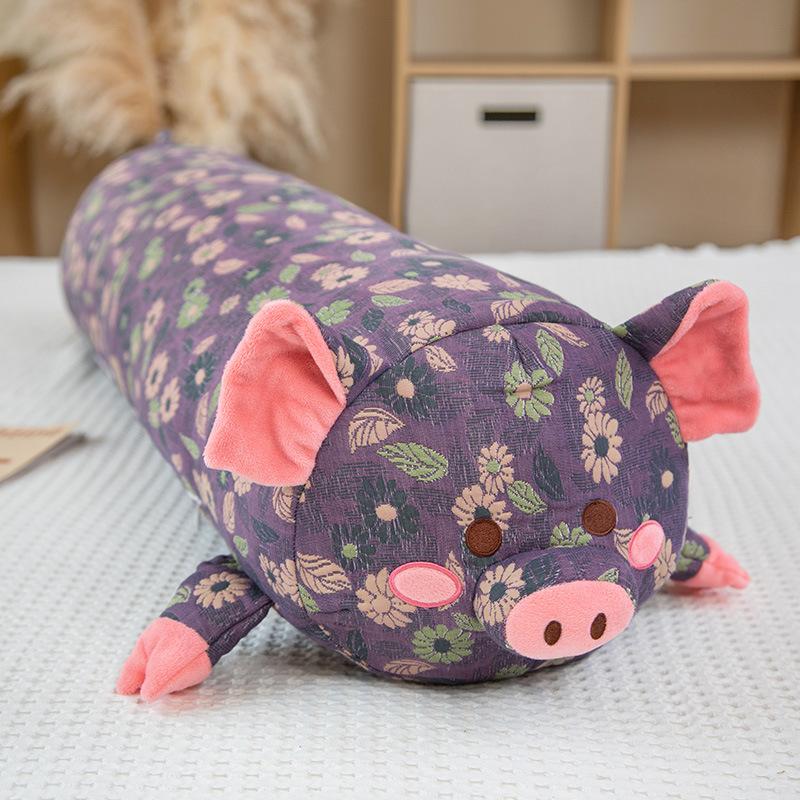 

Big Size Cartoon Pig Plush Toy Long Pig Pillow Soft Cushion Classic Pig Doll New Year Gift For Kids 110cm фіолетовий