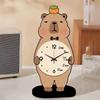 Kapibala Hourly Pendulum Tabletop Living Room Dining Table Top Ornament Internet Celebrity Creative High-value Clock Mute Seat Clock