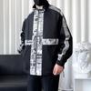 ROMON Men's Short American Style Stand Collar Loose Fit Jacket