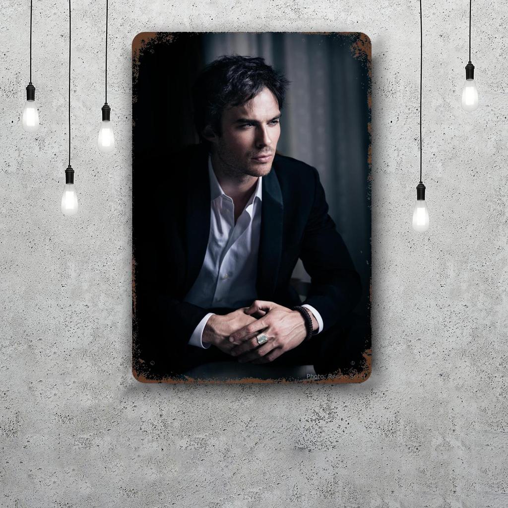 Damon Salvatore Decor Poster Vintage Tin Sign Metal Sign Decorative Plaque for Pub Bar Man Cave Club Wall Decoration