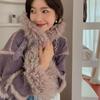 2024 New Rabbit Fur Fur Coat Female Short Lamb Hair Collar Fur Biker Jacket Fall and Winter Genuine Fur High Quality Coat