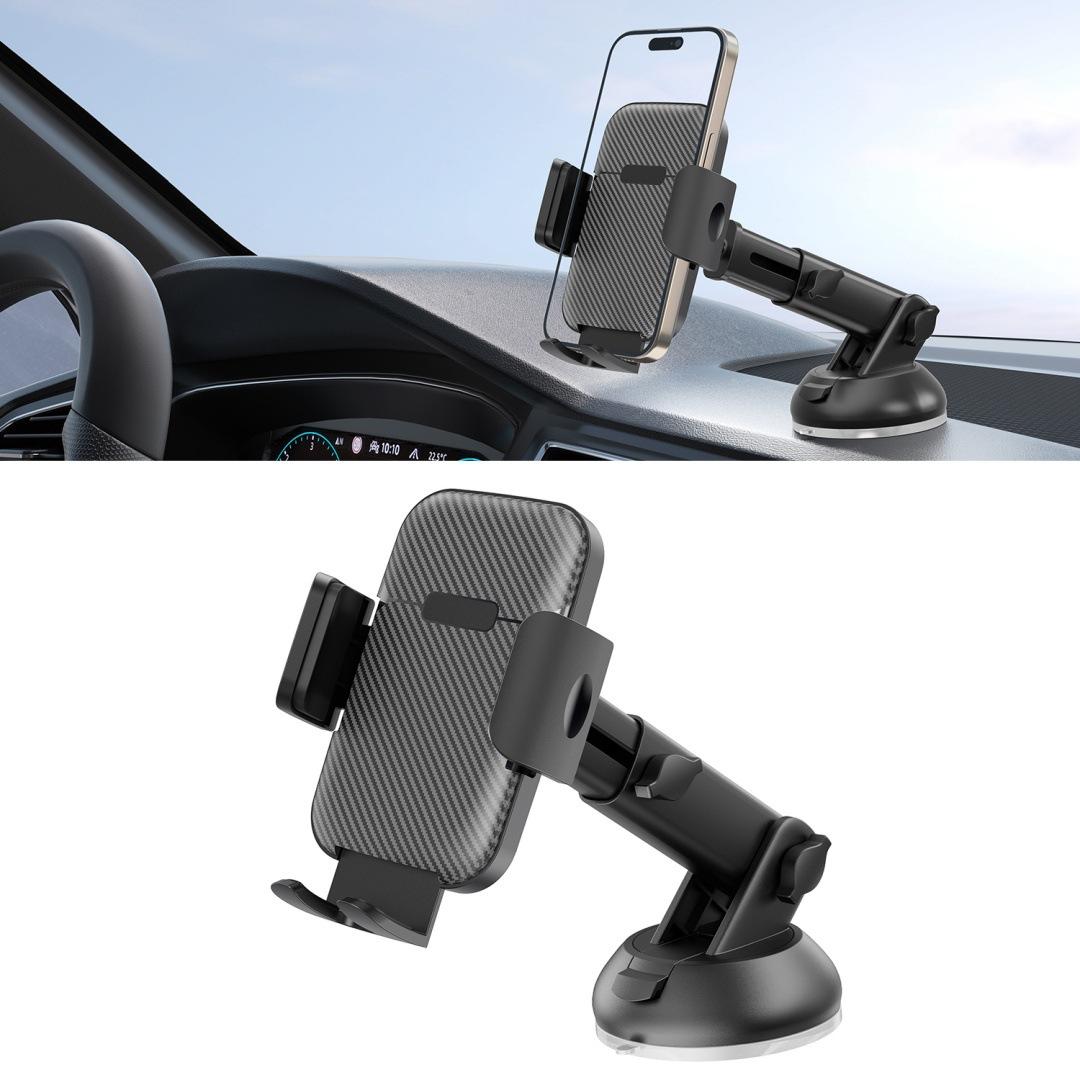 

New popular car mobile phone holder dashboard suction cup type retractable long rod