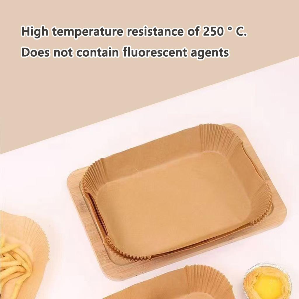 100pcs High-quality Air Fryer Special Paper, Silicone Oil Paper, Baking Paper Tray, High Temperature Resistant, Does Not Contain Fluorescent Agents