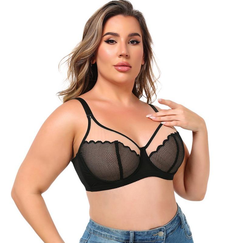 European and American Sexy Ultra-thin Lace Bra Plus Size Underwear