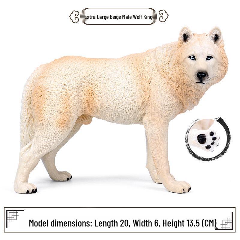 Large Children s Plastic Wolf Model Toy - Male Wild Animal Simulation Ornament