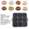9-Cavity Design Donut Baking Mold Non-Stick Surface Baking Tray Silicone Donut Pan  Oven Baking