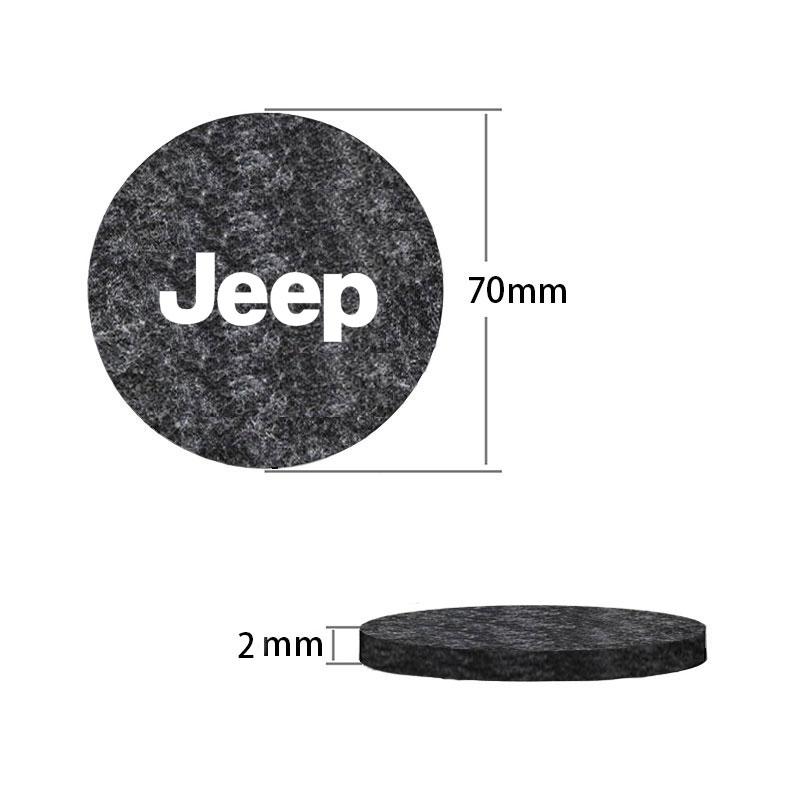 Car Coaster Water Cup Bottle Holder Anti-slip Pad Mat For Jeep TRAILHAWK COMMANDER LIBERTY Wrangler Lanyard Car Accessories AJS1