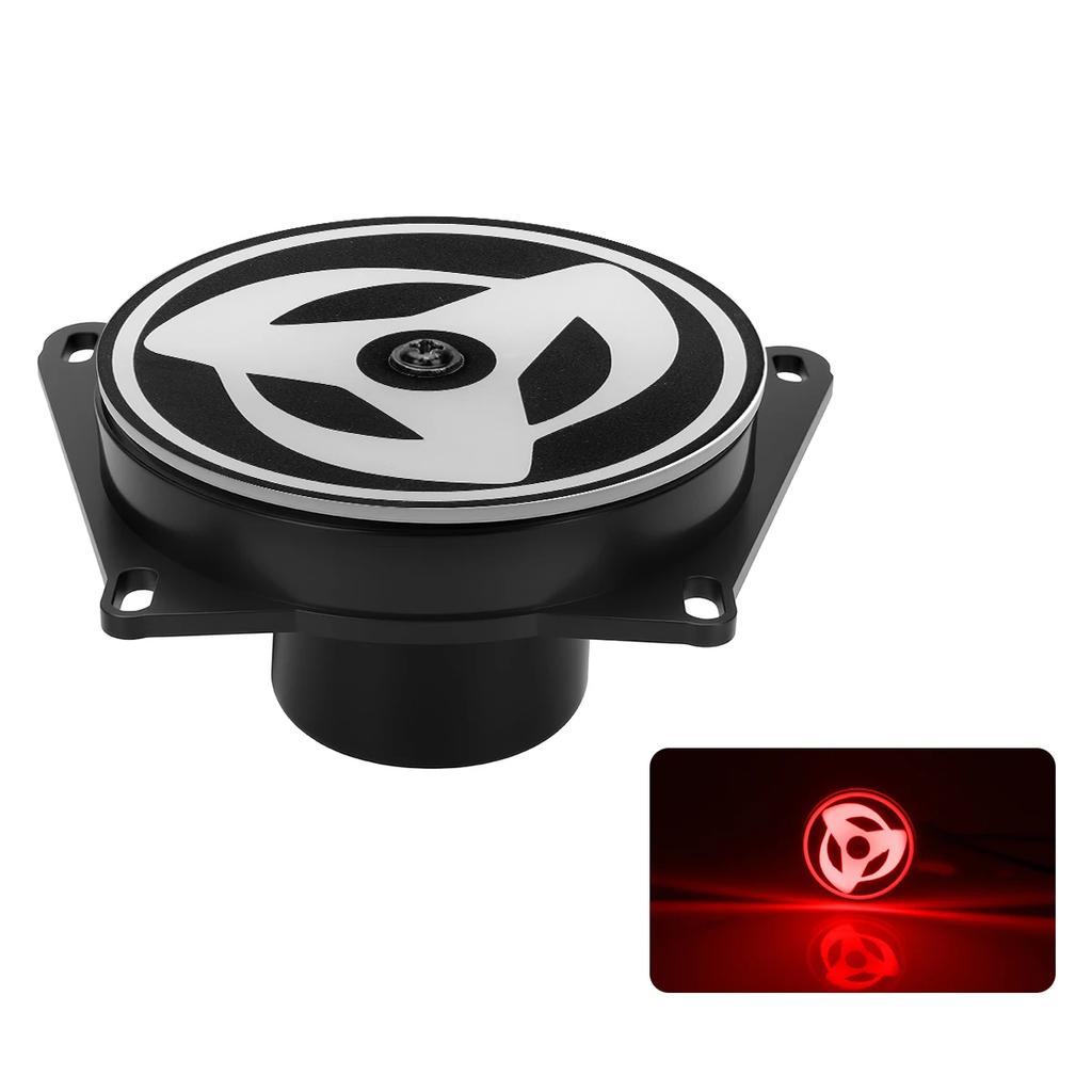 1x Motorcycle LED Anime Cool Rotating Wheel Eyes Decorative Rear Tail Light RGB Angel Eye Aperture Automobile Fog Lamp JDM