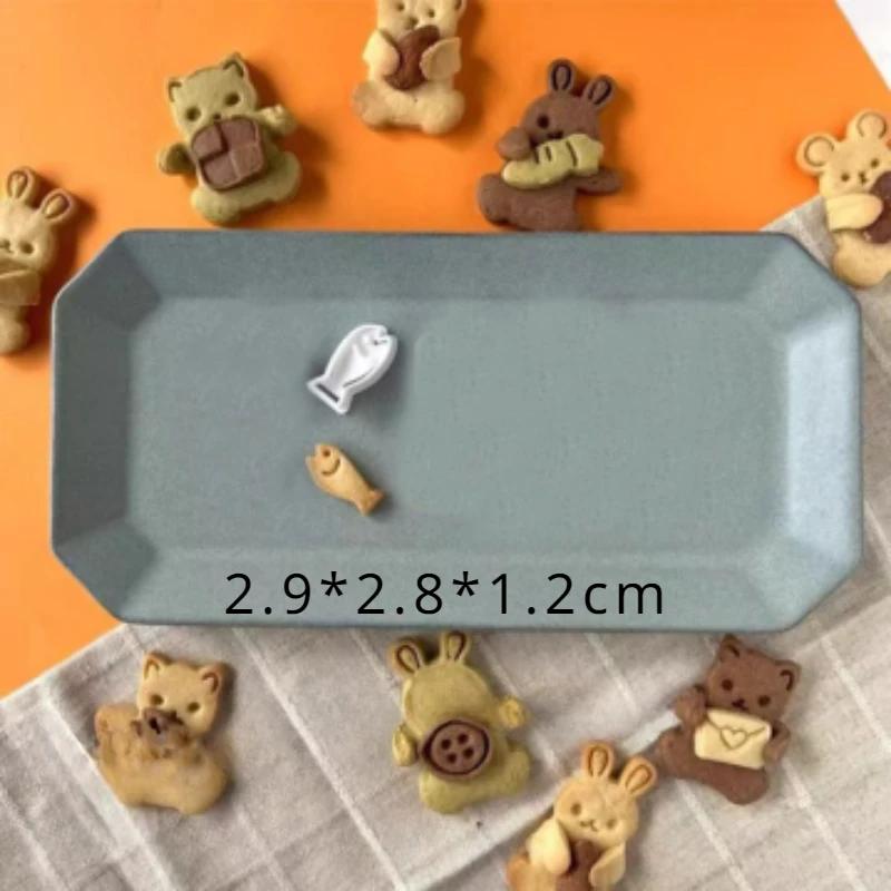 Easter Mini Bunny Cookie Cutter Mold Fondant Cartoon Animal Shape Stamp Cookie Cutting Mould Cake Decoration Kitchen Accessories