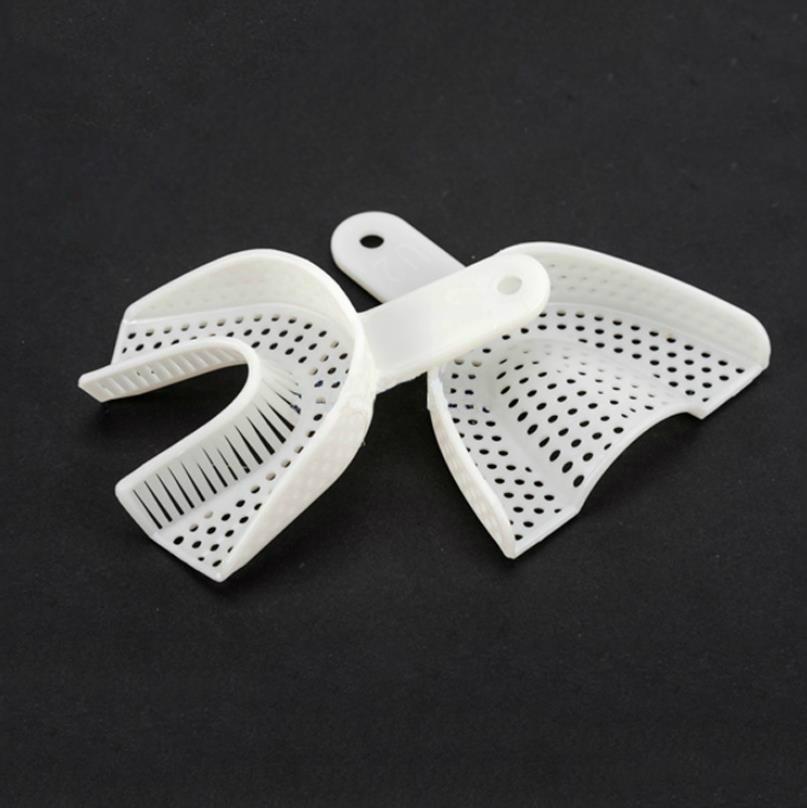 10Pcs Dental Impression Trays Perforated Bite Tray Teeth Holder Oral Care Dentist Lab Materials