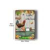 Farm Tractor Rooster Metal Wall Sign 8x12 Inch Vintage Country Decor