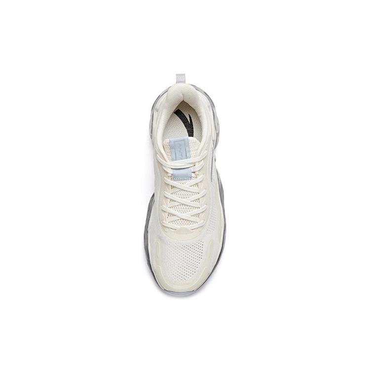 Anta Slip Resistant Abrasion Resistant Low Top Running Shoes Men's Ivory White 112035501-1