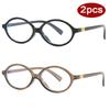 2pcs Trendy Small Oval Multi Color Glasses Frames Women Anti Blue Light Glasses Frame Computer Optical Lenses Eyeglasses