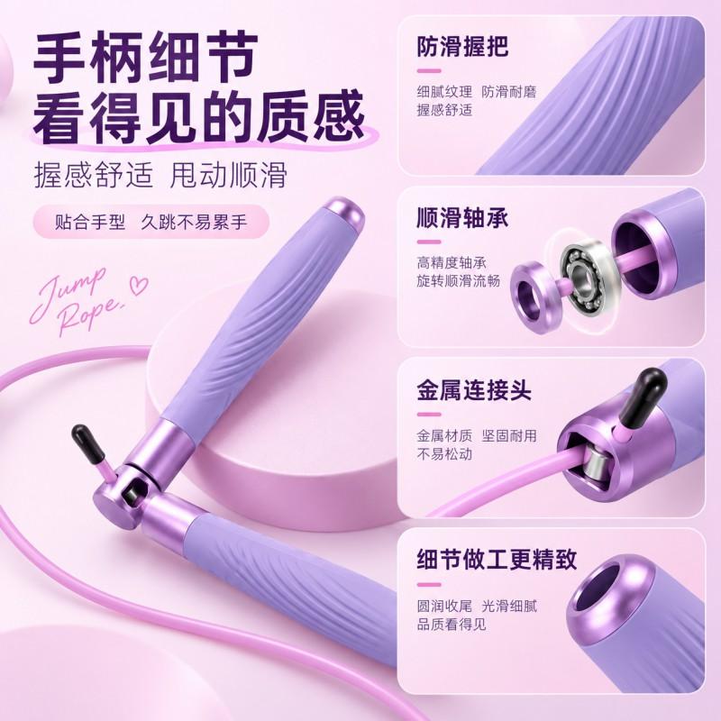 Adjustable Length Jump Rope With Soft Rubber Grip Adults Fitness Training School Sports