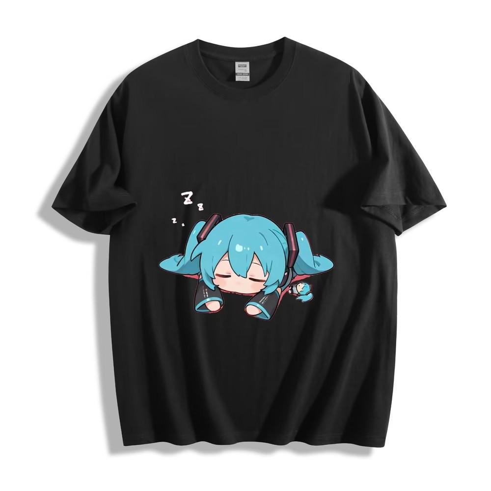 Hatsune Miku Sleepy Chibi T - Shirt - Cute Anime Character Design Unisex Tee