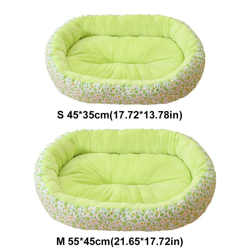 Puppy Sofa Pet Bed Breathable Cat Bed Flower-printed Indoor Cat House  for Dogs Sleeping