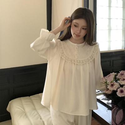 Sweet Luxury French Jacquard Ice Silk Women's Pajamas Set