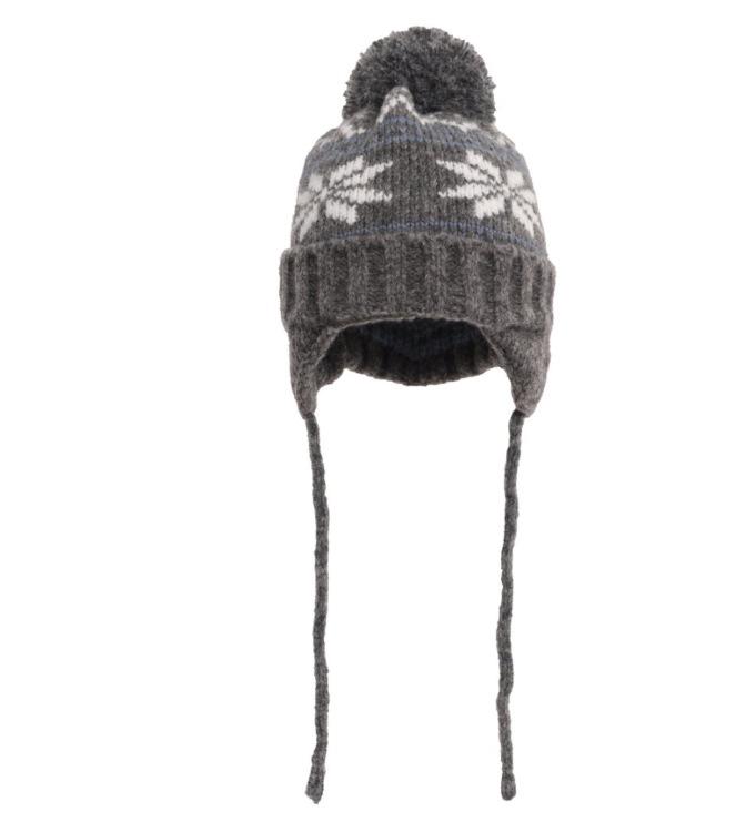 2025 Women's Retro Snowflake Wool Knitted Hat with Fleece-Lined Ear Protection