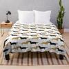 Dachshund Dog Blanket Fleece Spring/Autumn Wiener Sausage Dog Lightweight Throw Blankets for Sofa Car Bed King Queen Size