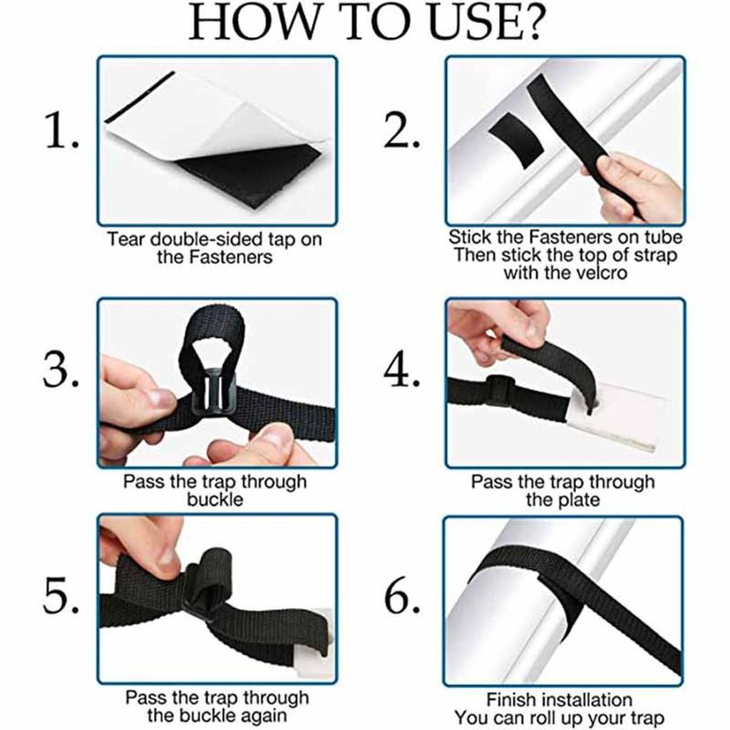 Pool Solar Cover Reel Attachment Kit Easy Installation Pool Accessories Sturdy Solar Cover Reel Blanket Straps and Clips