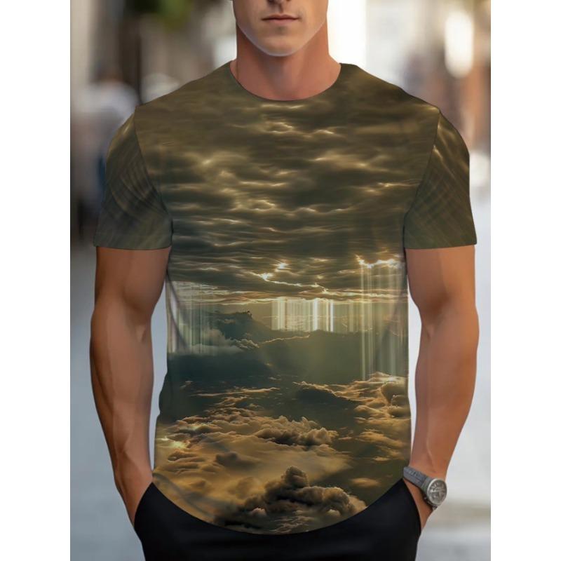 

2025 Креативное великолепие 3D футболка цифровая печать мужская футболка с коротким рукавом с принтом животных 6XL