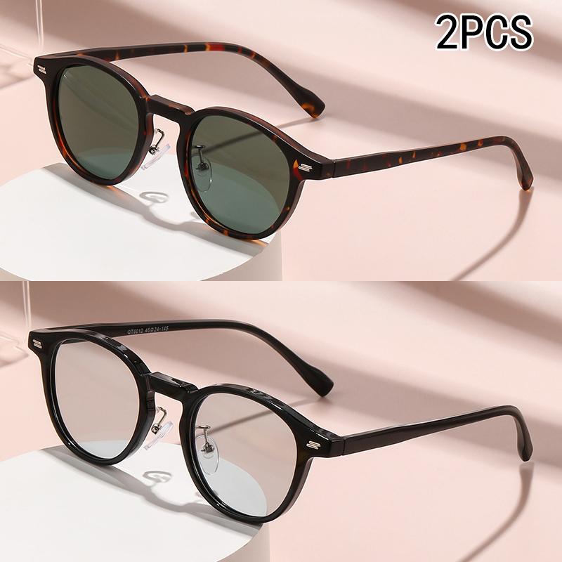 2/3PCS Fashionable and trendy small round-frame glasses versatile UV protection outdoor sunglasses shading sun fishing sun 6012