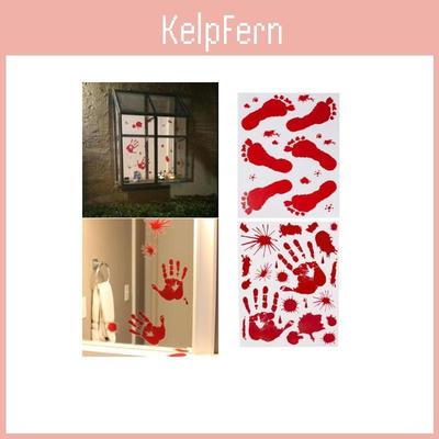 Adesivos de Parede Sangrentos 2017 Para Halloween Decoração de Vidro de Terror Design Sangrento Assustador