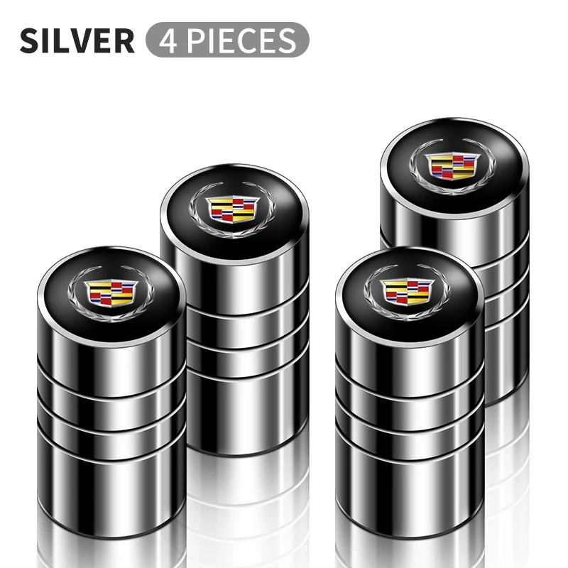 4Pcs/set Car Wheel Metal Valve Caps Auto Tire Air Stem Cover Bolt Cap For Cadillac XT4 XT6 CTS DTS STS XTS ATS BLS SLS CT5