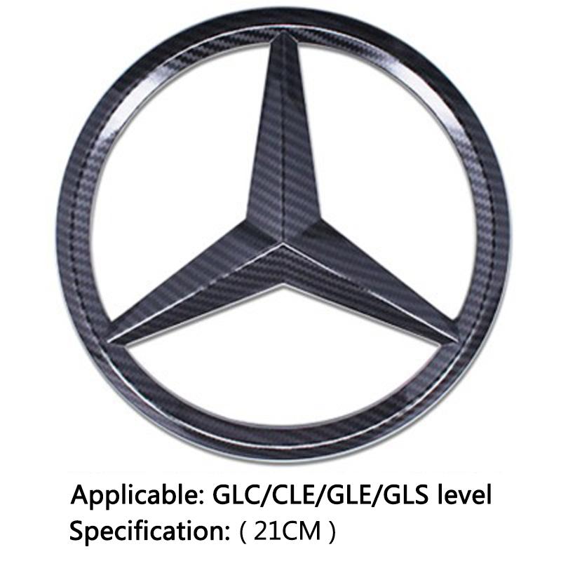 GZB4 1PC 210mm 188mm Car Front Grill Emblem Lid Cover Decoration For Mercedes Benz AMG class GLK W220 A180 W211 W205 GLC W203 Sticker