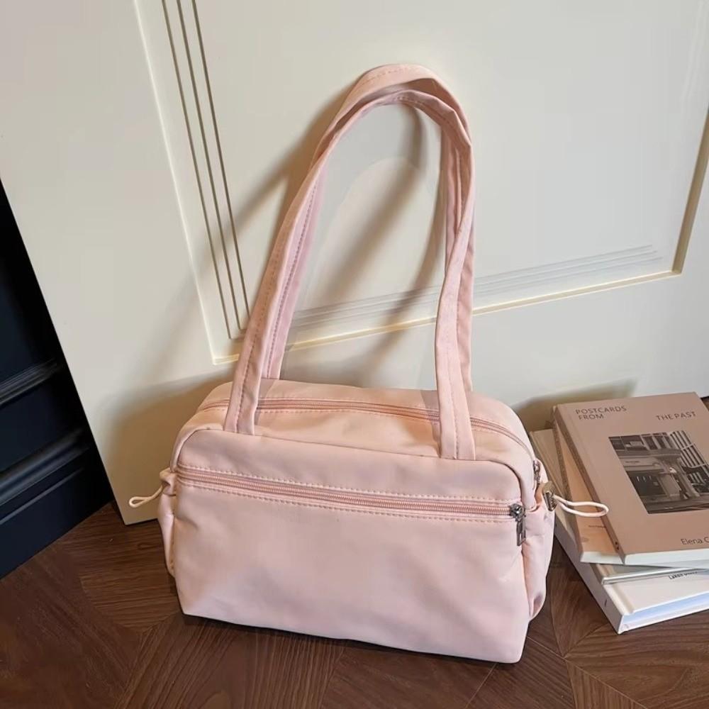 Fashion Solid Color Shoulder Bag Nylon Lightweight Tote Bags Large Capacity Crossbody Bag Women