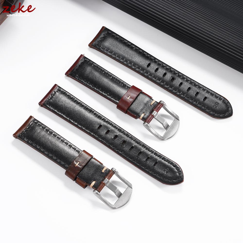 Vintage Braunes Kalbslederarmband Retro Ölwachs Echtes Leder Uhrenarmband für Seiko für Rolex Business-Armbänder 20mm 22mm 24mm Armband