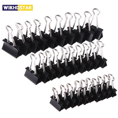 10Pcs/set Black Metal Binder Clips 19mm/ 25mm/ 32mm Notes Letter Paper Clip Office Stationery Supplies Binding Securing