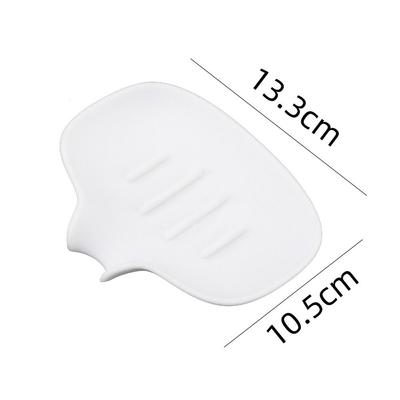 Portasapone in Silicone Antiscivolo con Vassoio di Drenaggio Portasapone Portatile Domestico