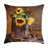 Sunflower Printed Cushion Cover Sofa Home Decor Pillowcase   Splendid Floral Plant
