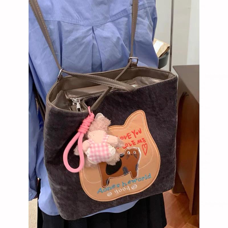 

Backpack Women S Backpack Biscuits Cat Academy Wind Large Capacity Shoulder Bag Tote Bag Luggage