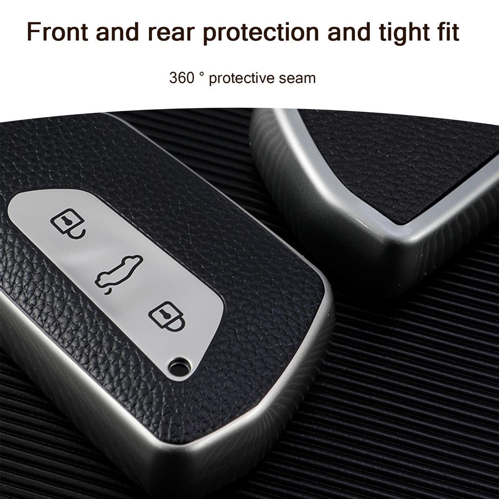 Durable TPU+leather Key Cover For VW Golf 8 VIII ID-4 For Skoda Octavia A8 MK4 For Seat Leon Cupra Formentor Key Case Holder
