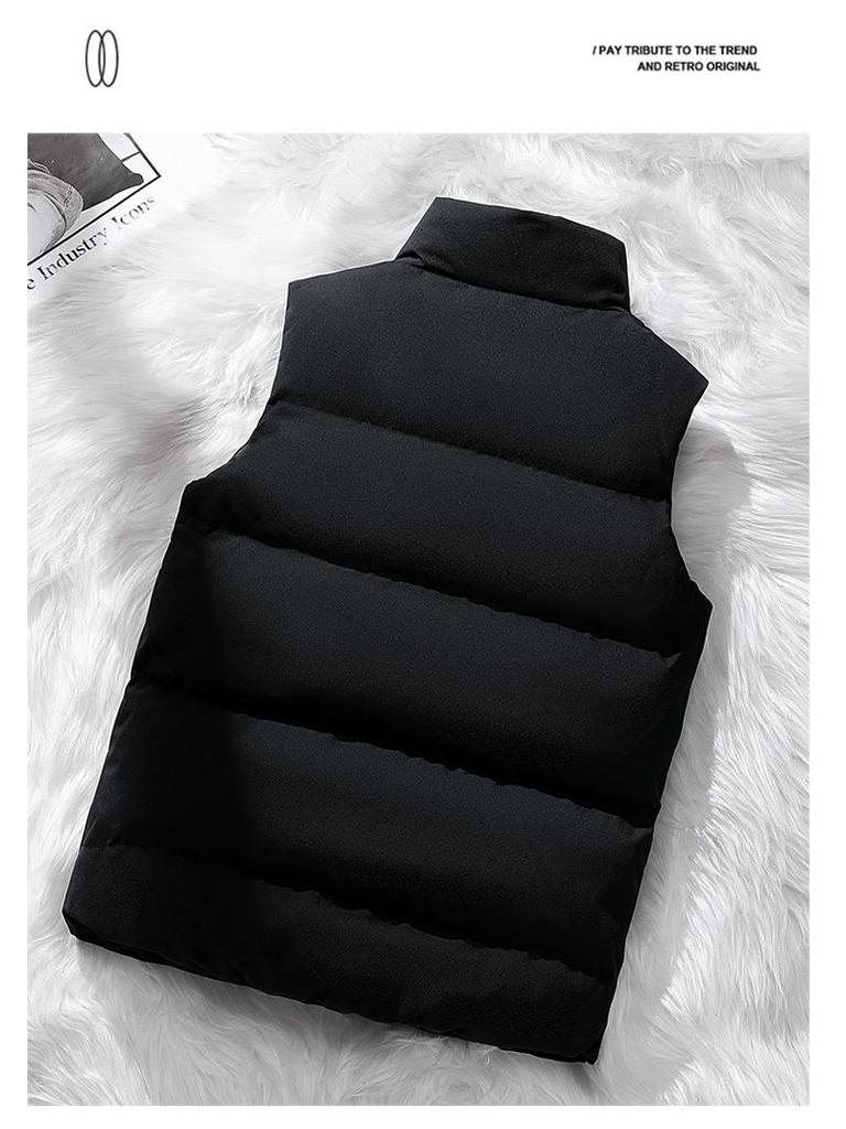 Trendy Men's Stand Collar Cotton Padded Vest - Autumn/Winter 2025