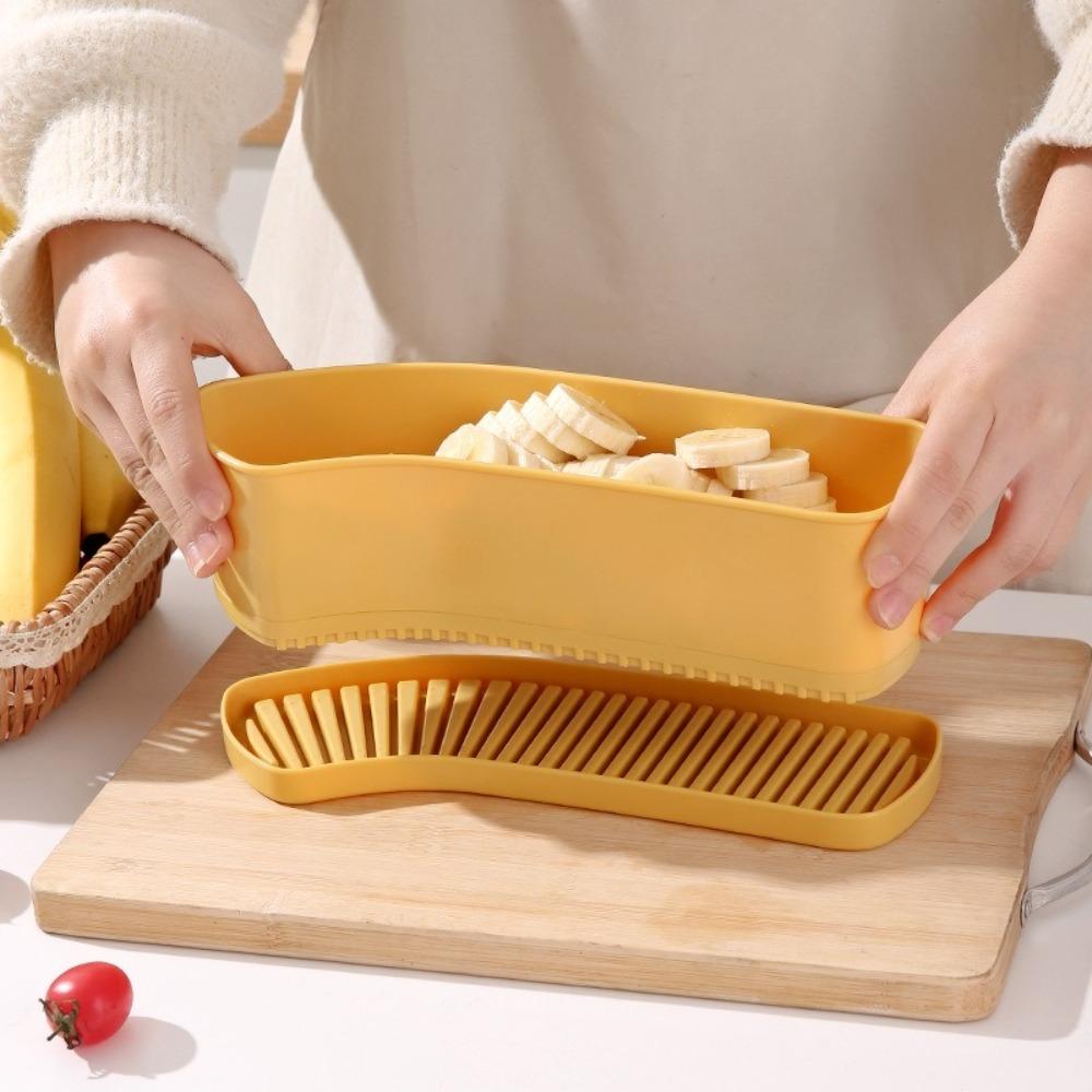 Labor-saving Banana Cutter Slicer Manual Ham Sausage Cutter Portable Banana Slicer  Household