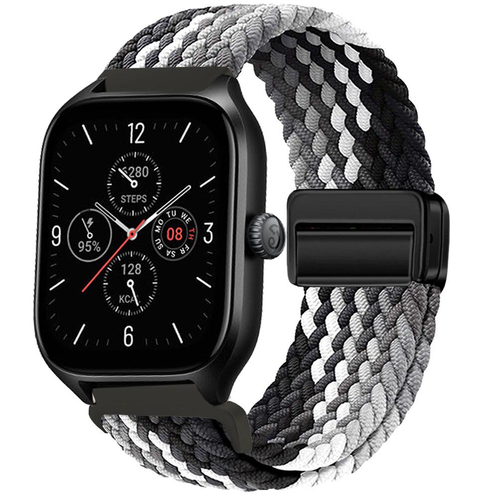 Braided Solo Loop Strap For Amazfit GTS/2/2e/3/4/GTS2 Mini/GTR 2/2e/4/3/Pro Nylon Bracelet Amazfit Bip 6 5 20mm/22mm Watch Band