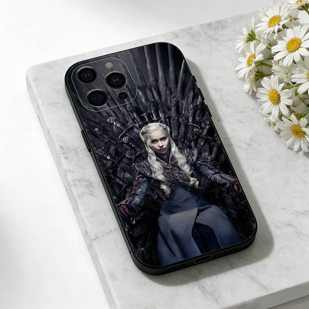 game of thrones-Dragon Mother Thrones Phone Case For iPhone 17,16,15,14,13,12,11 Plus,Pro,Max,Mini Silicone black Soft Cover iPhone16se4