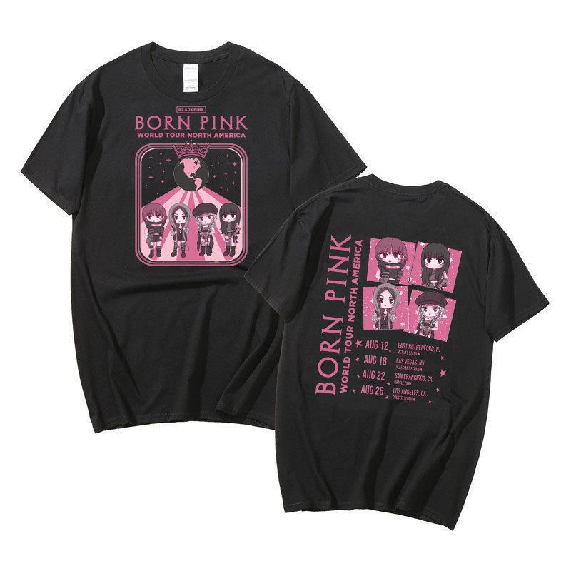 Fans Support Pink Ink Singer Combination Surrounding Harajuku Print Fashion Men S And Women S T-Shirts And Tops S