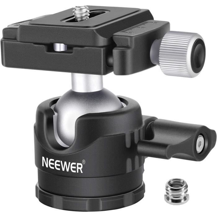 Rotule Pour Trépied - NEEWER - Profil Bas 28 Mm - Rotation Panoramique 360° - Plaque Arca - 6,6 Lb