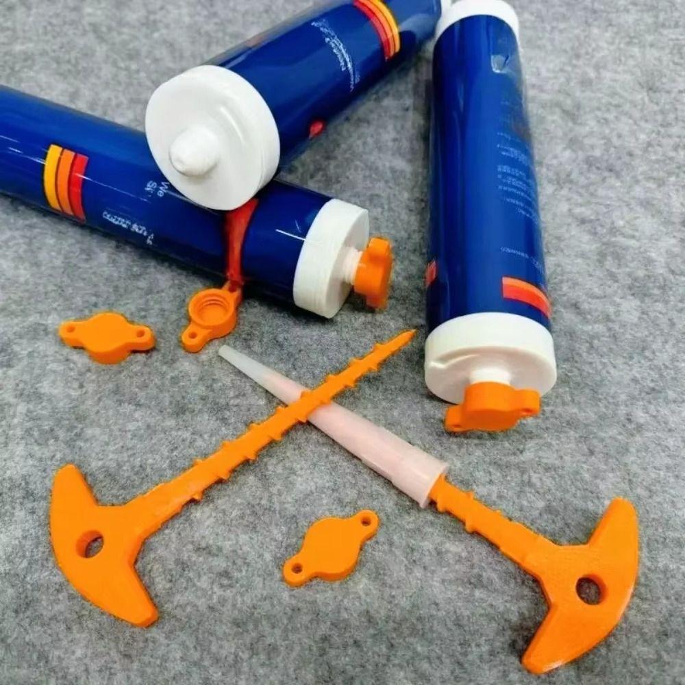 Praktisches DIY-Werkzeug Dichtstoffdüse Reiniger 3D-Druck Dichtstoffabdeckung Neue Glasleim-Abdichtkappe Zuhause