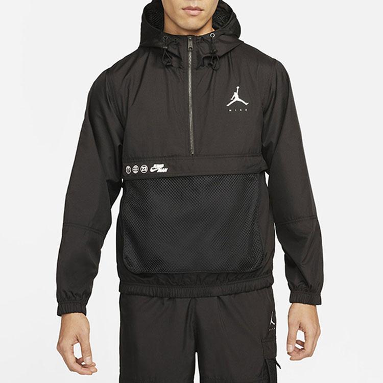 Jordan Men Jumpman Hoodie Anorak Black (Unisex) Jackets DJ0247 010