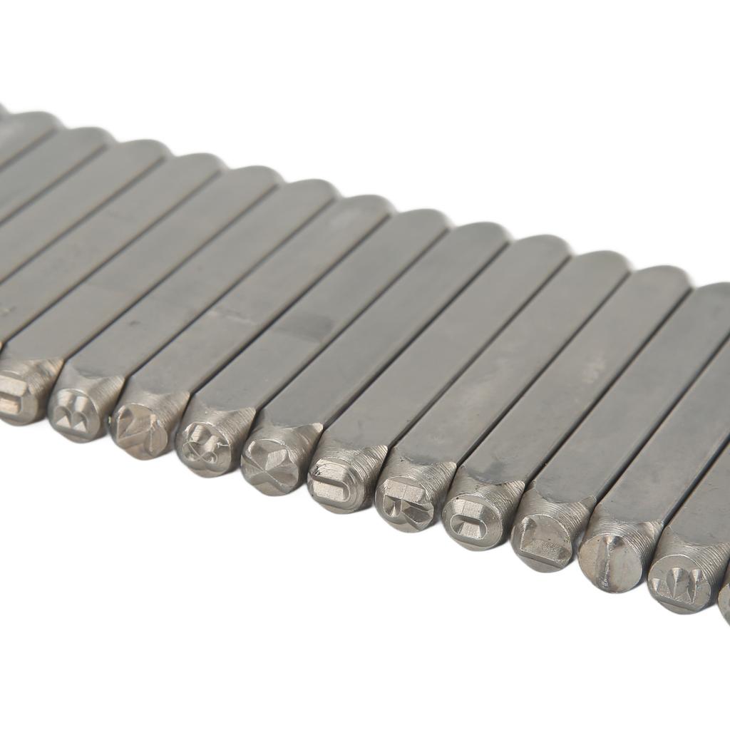 27-teiliges Metallstempel-Set aus Kohlenstoffstahl, Metall-Buchstabenstempel-Set für Schmuck, Leder, mit Aufbewahrungsbox