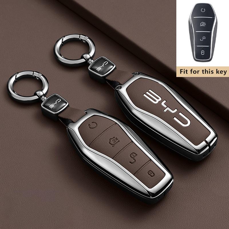 Car Key Case for BYD Song Plus Pro Gm-i 2022 2025 2026 Llavero Keychain Remote Protection Cover Bag Shell Housing Ring Holder Fo
