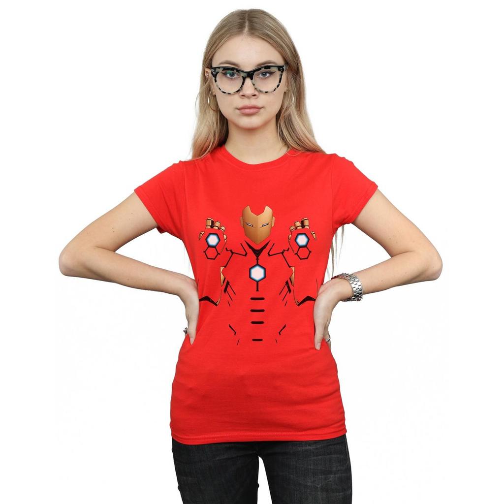 Marvel Womens/Ladies Iron Man Armoured Suit Cotton T-Shirt